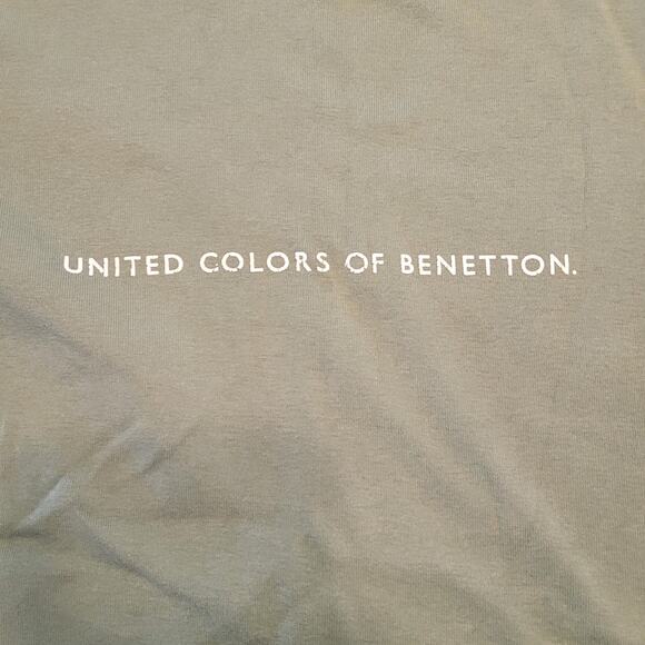 United Colors of Benetton Shiny Logo Green T‑Shirt – Size XS – GUC - Picture 8 of 11